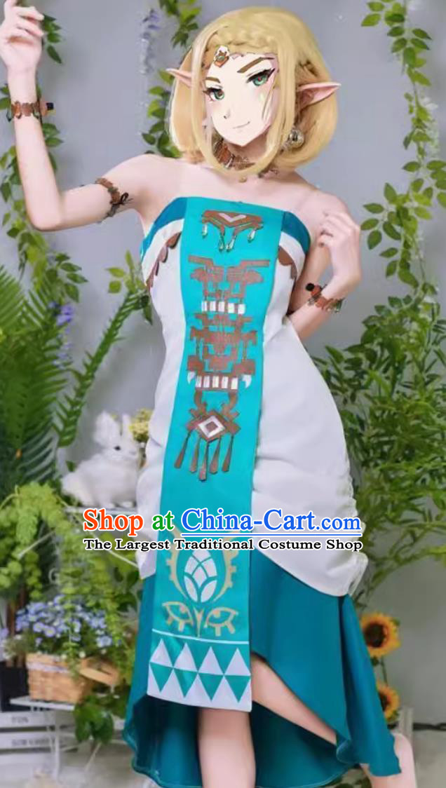 Cosplay Costume Set for The Princess from The Legend Of Zelda Tears Of The Kingdom Princess Dress for Women