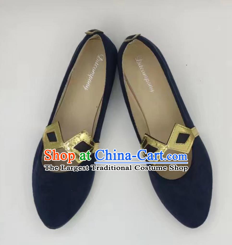 Genshin Impact Baishu Cosplay Shoes Female Round Toed Suede Shoes