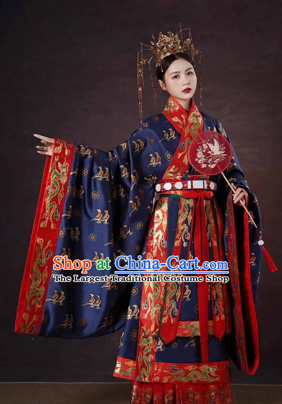 Ancient China Empress Clothing Chinese Ming Dynasty Court Woman Costume Traditional Wedding Hanfu Dress