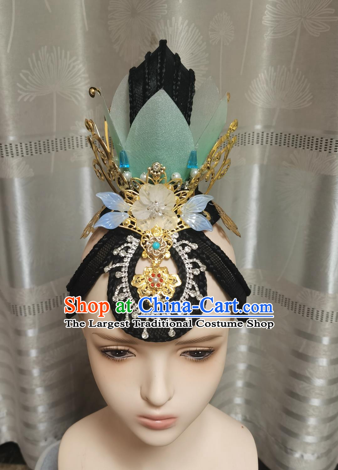 Handmade Dance Contest Headdress Women Group Dance Hair Jewelries Chinese Classical Dance Headpiece