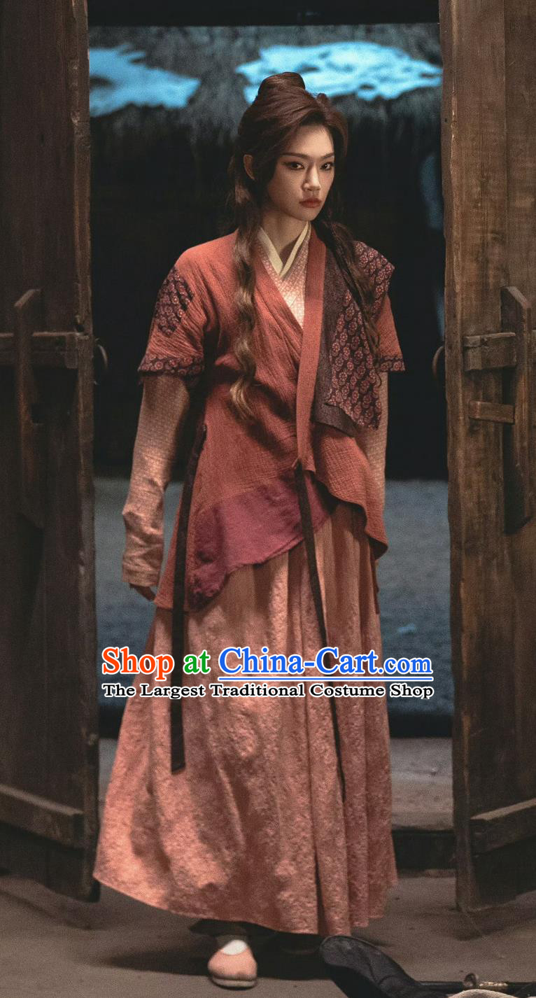 Ancient China Swordswoman Clothing Chinese TV Series Snowy Night Timeless Love Miao Shui Replica Costume Traditional Hanfu