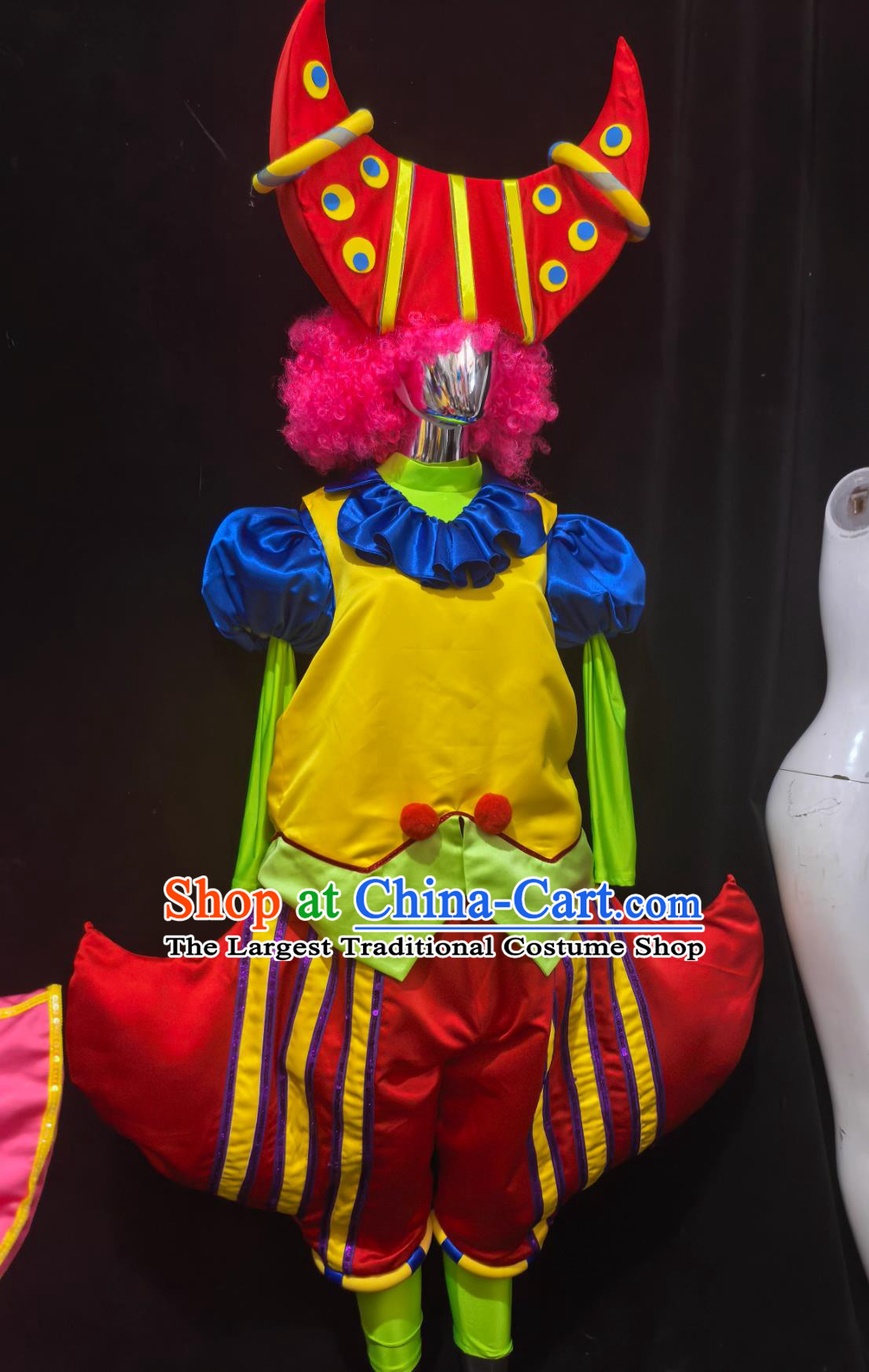 Christmas Parade Costume Clown Performance Outfit
