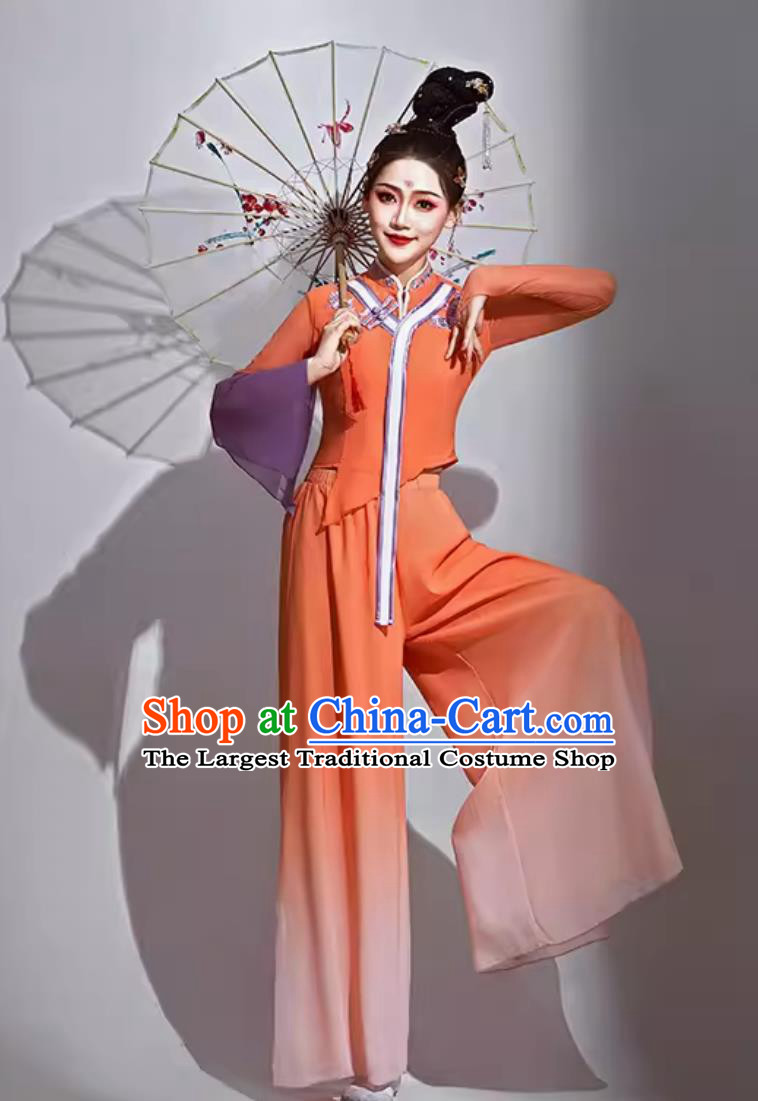 Jiaozhou Yangko Performance Outfit Women Group Dance Costume Chinese Style Classical Dance Clothing