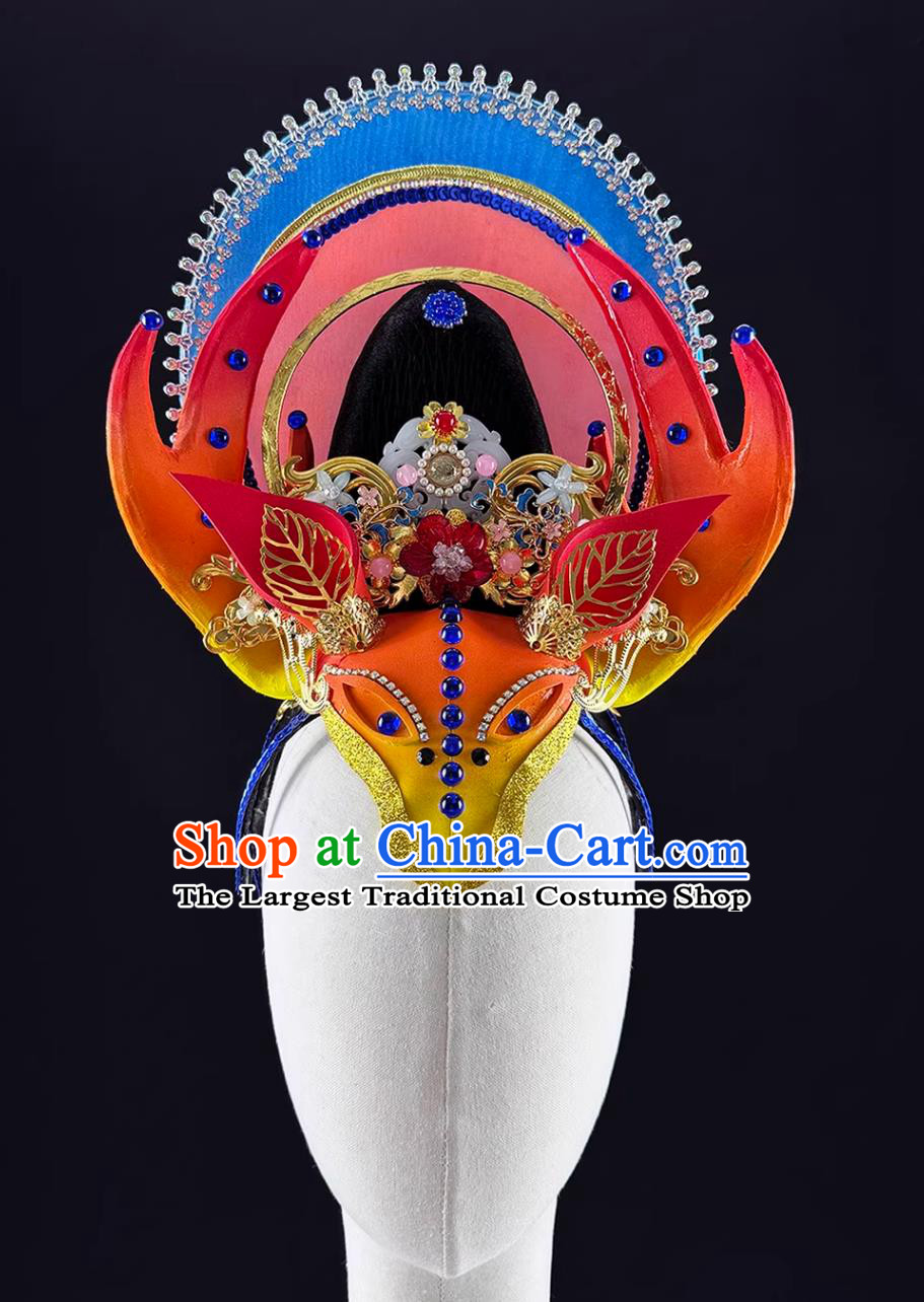 Classical Dunhuang Feitian Dance Divine Deer Headdress Children Stage Performance Headpiece