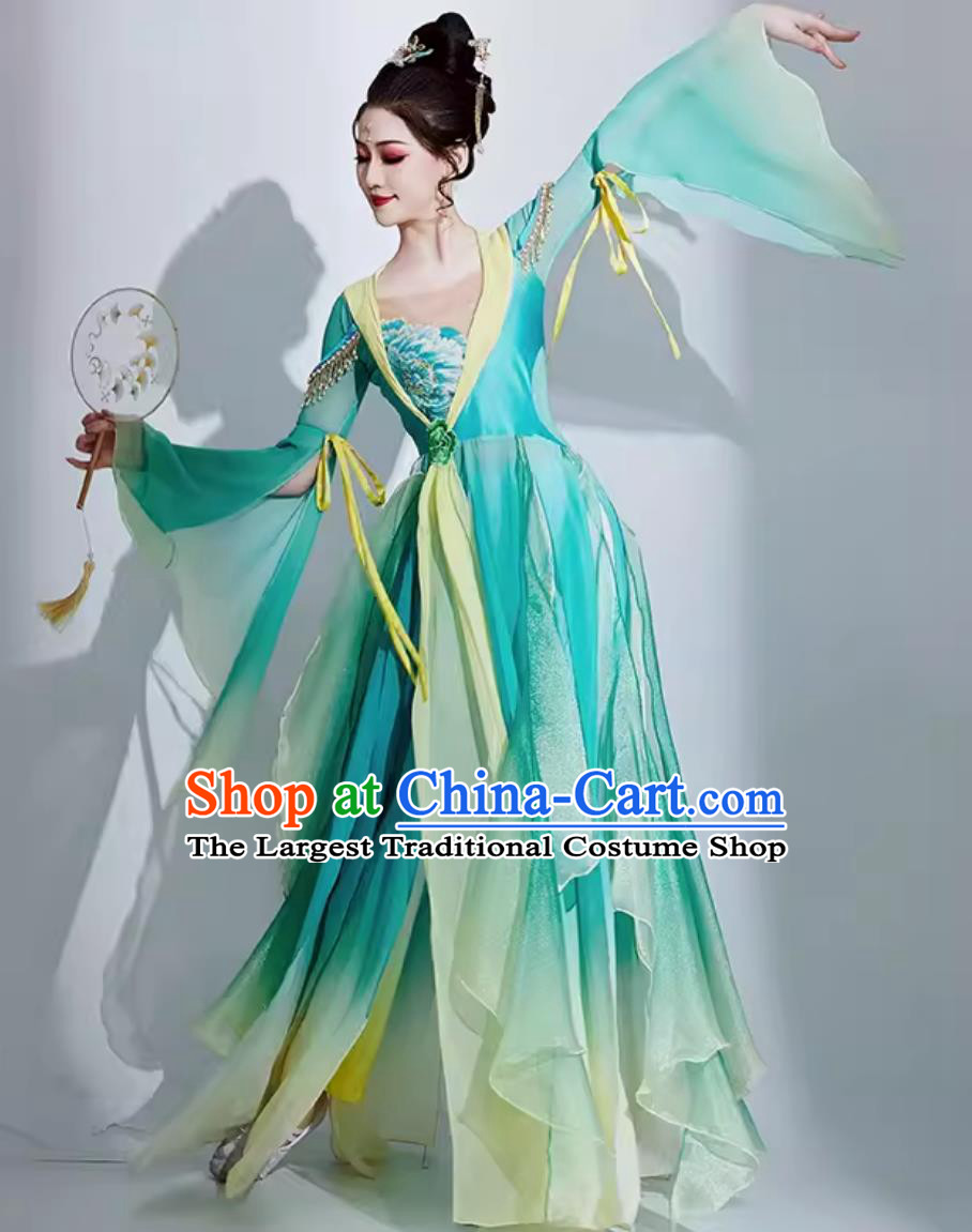 Ethereal Fairy Fan Dance Dress Chinese Classical Dance Costume Women Elegant Han Tang Dance Clothing