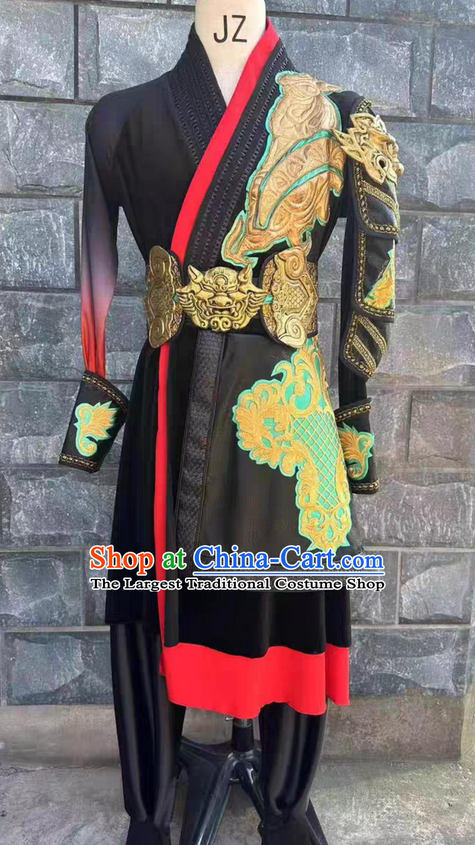 Spring Festival Gala Door Gods Dancewear Traditional Chinese Dance Costume Loong Quan Dance Clothing