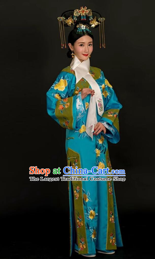Ruyis Royal Love Qing Dynasty Empress Consort Costume Ancient Chinese Fujin Gege Dress Embroidered Qipao