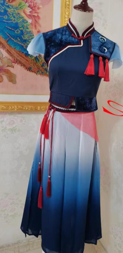 Tanka Women Performance Outfit Lingnan Dance Performance Costume Ethnic Minority Performance Clothing