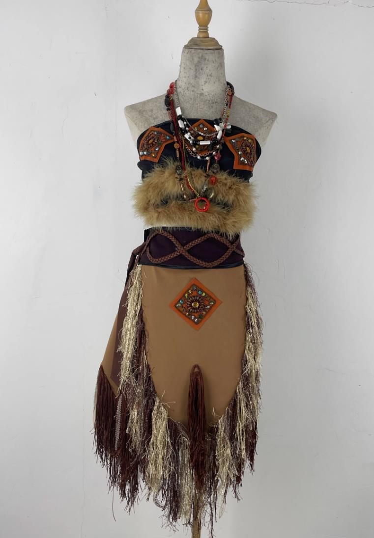 Cosplay Tribal Chief Clothing Woman Savage Costume Chinese Stone Age High Priest Dress