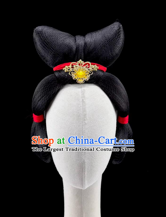 Tang Palace Night Banquet Tang Figurine Dance Headdress Ancient Chinese Han Tang Dance Performance Show Wig