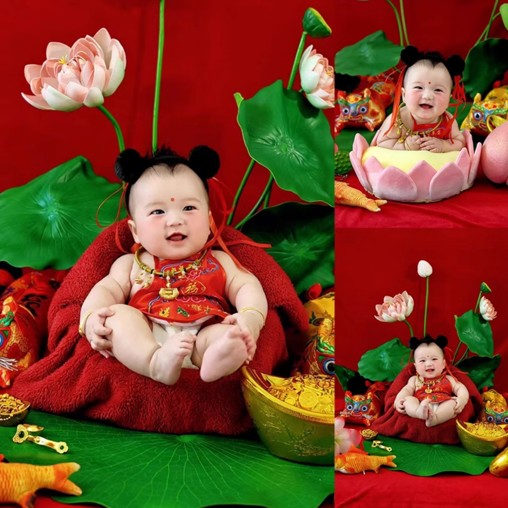 China Nezha Costume Chinese Ne Zha Costumes Asian Traditional Na Zha Clothing and Props Complete Set for Kids and Babies