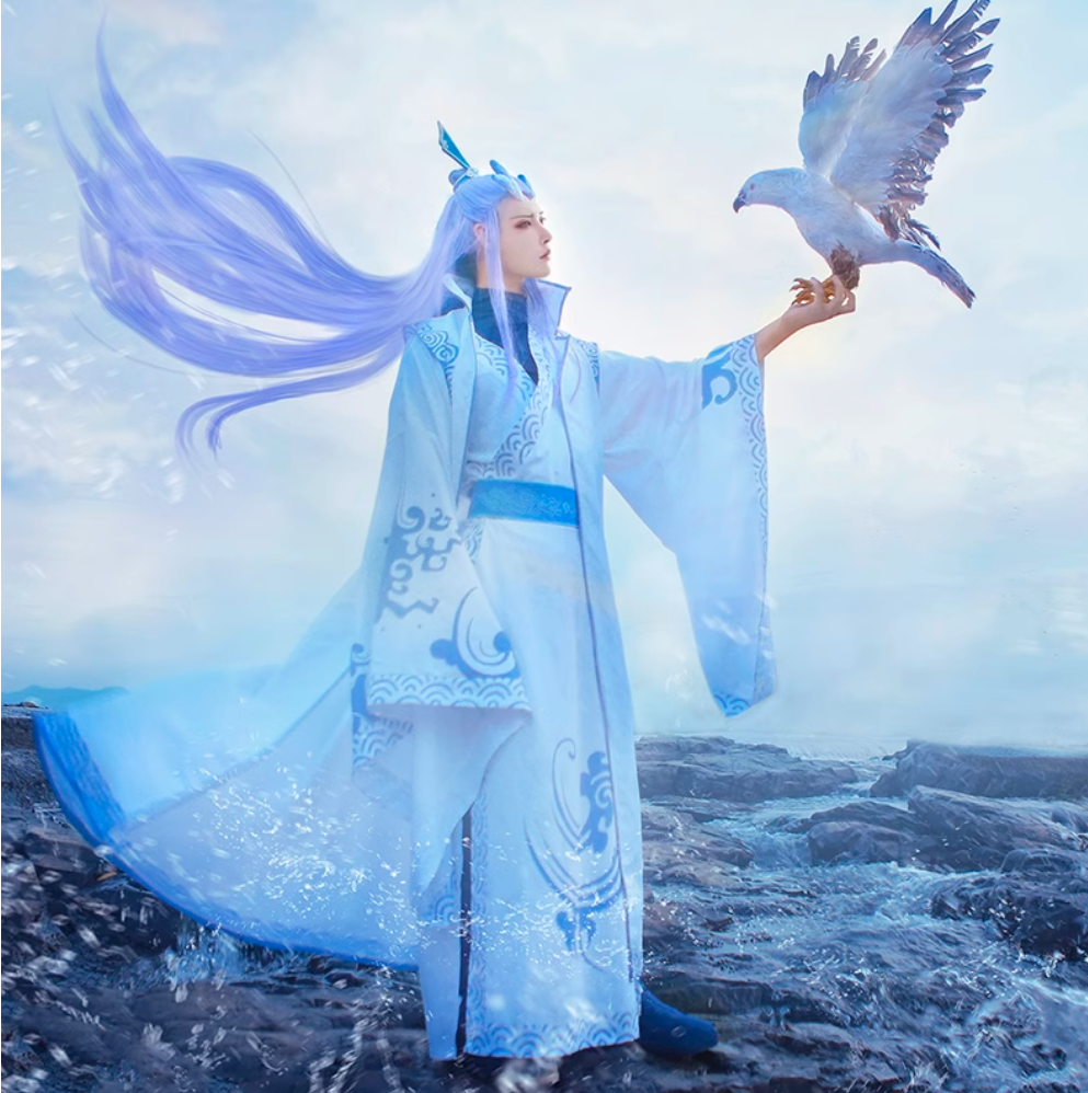 Chinese Nezha Reborn Movie Dragon Prince Aobing Character Costumes China Ne Zha Rebirth Movie Ao Bing Costume Asian Traditional Na Zha Reborn Clothes Complete Set