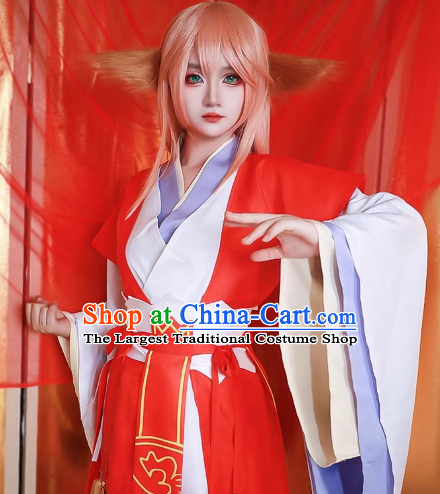 Anime Cosplay Attire Chinese Cartoon Fox Spirit Matchmaker Tushan Honghong Costume Ancient China Fairy Red Hanfu Dress