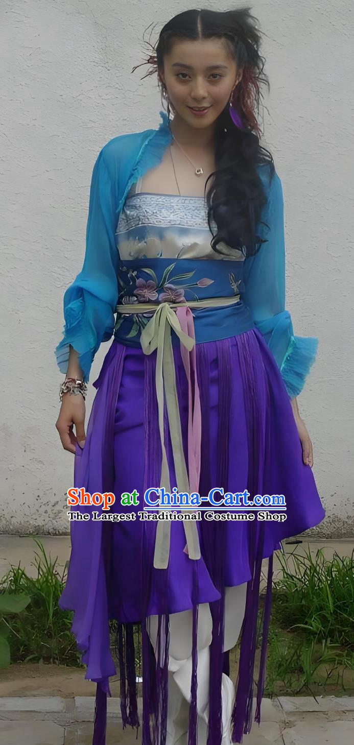 Chinese TV Series The Proud Twins Tie Xin Lan Replica Costume Ancient China Swordswoman Dresses