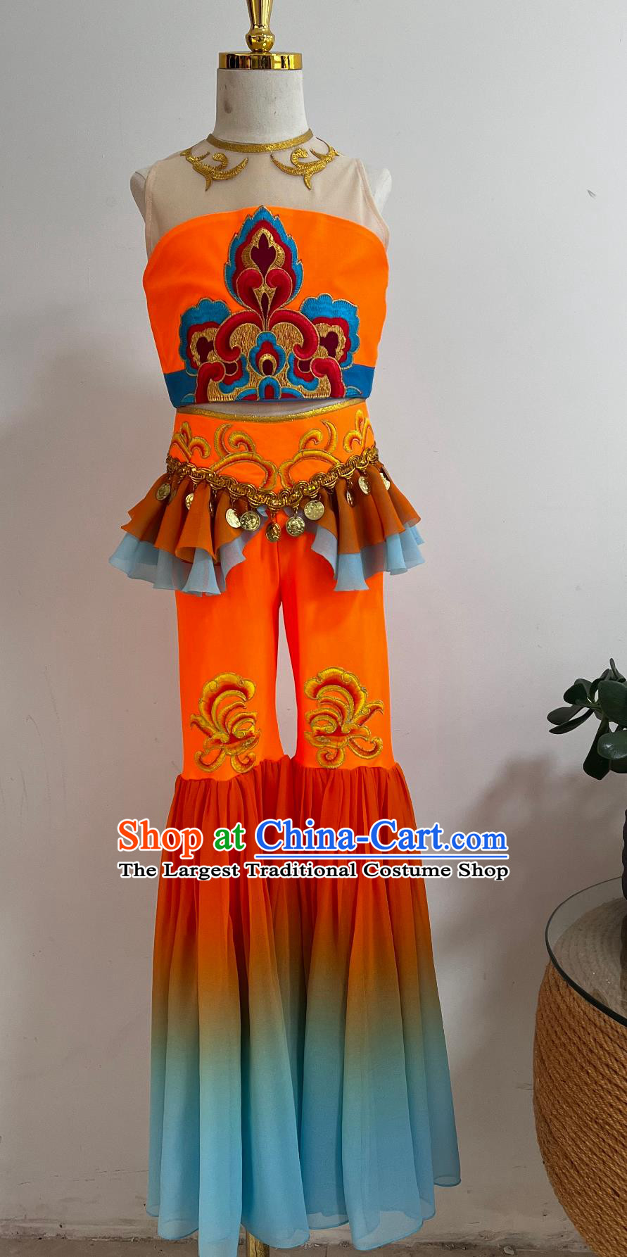 Dunhuang Dance Costume Gradient Dyed Costume Stage Performance Costume
