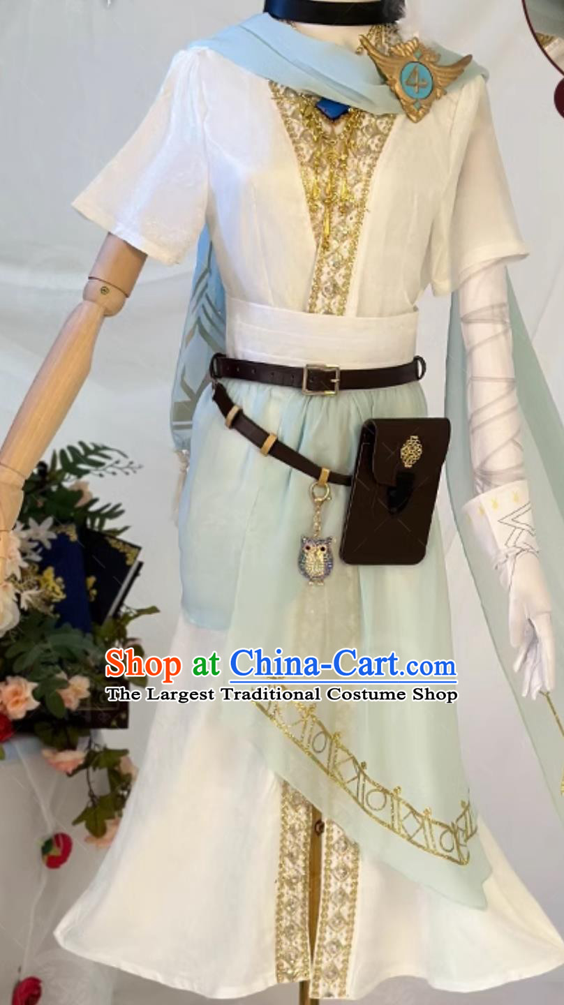 Identity V Cosplay Costume Seer White Truth Under Pure White Prophecy Cosplay Outfit Unisex Game Apparel