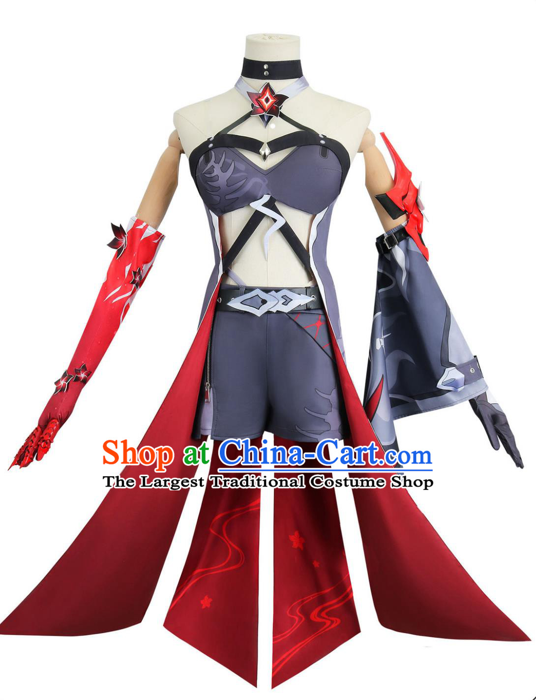 Honkai Star Rail Cosplay Costume Red Yellow Spring Dual Form Wanderer Over The Seas Cosplay Outfit Game Costume Female Apparel