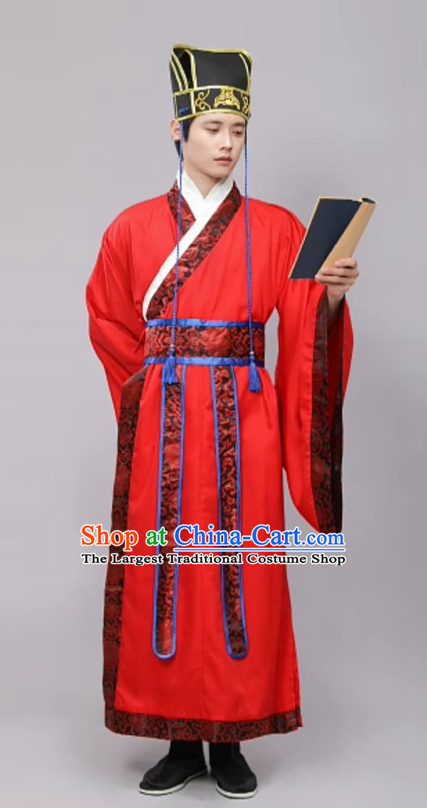Confucian Ceremony Offering Plaque Lantern Music Performance Costume Bayi Dance Ancient Hanfu Attire