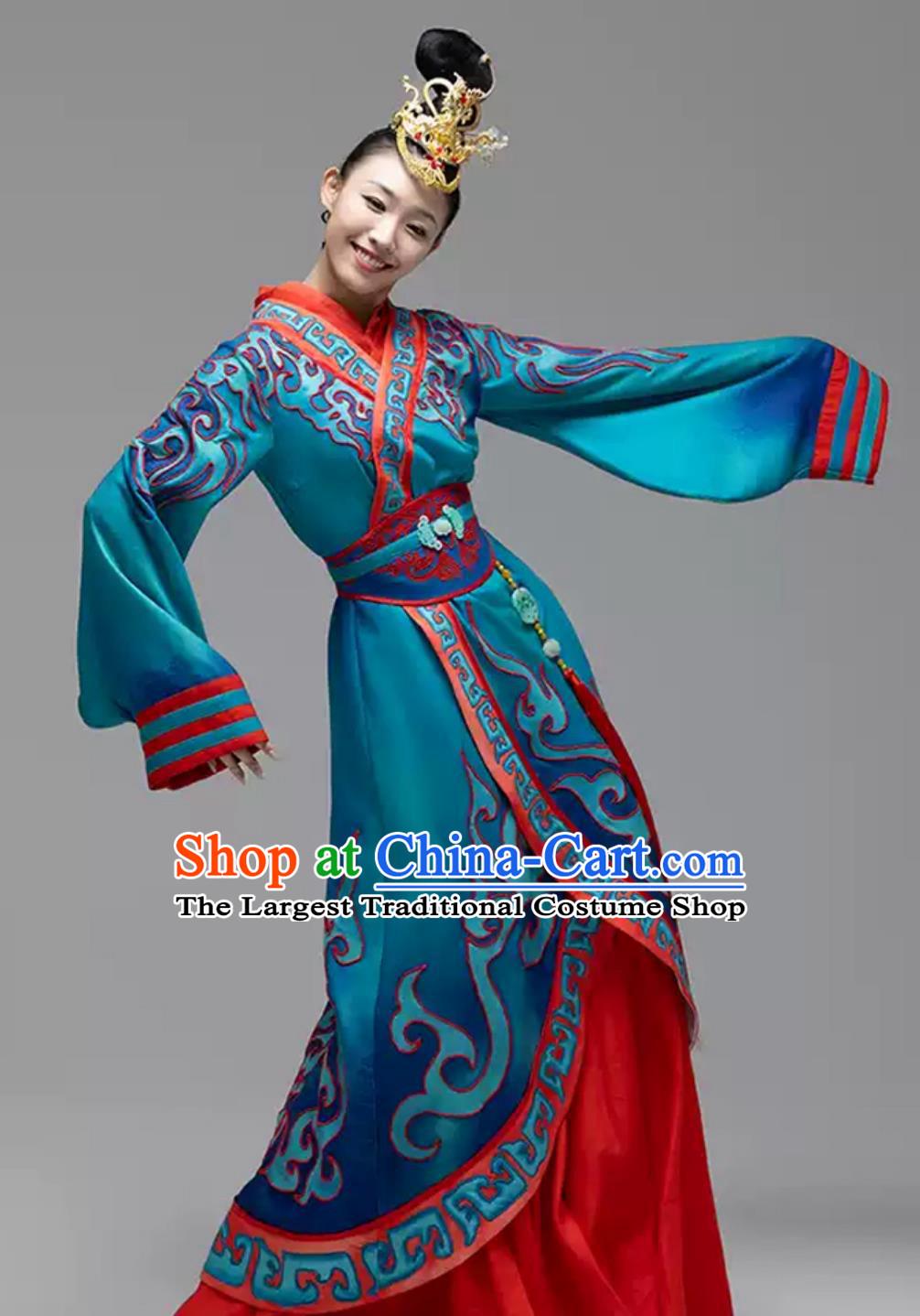 Chinese Hanfu Dress Han Music Dance Ba Qiao Dance Performance Costume Classical Dance Clothing