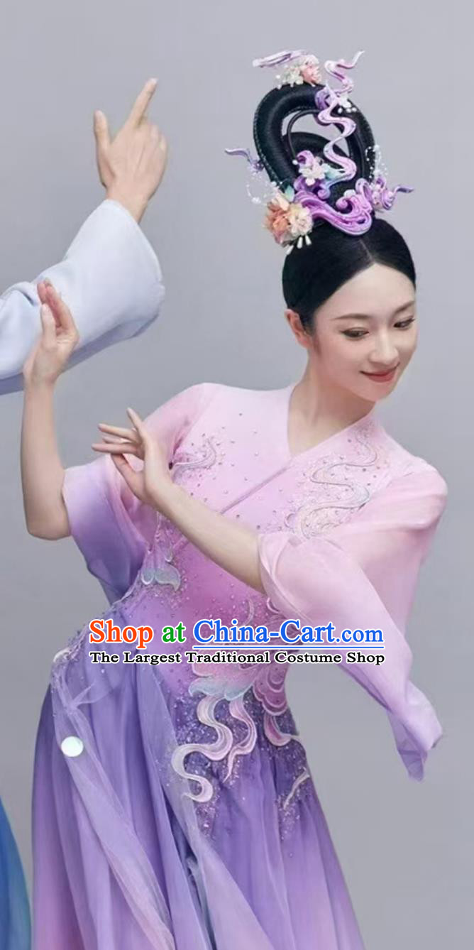 Chinese Classical Dance Costume Women Performance Yi An Drunk Play Ancient Style Dress Umbrella Dance Clothing