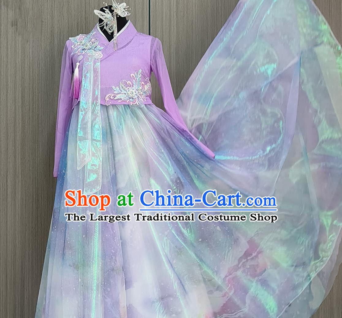 Hanbok Dance Costume Korean Traditional Joseon Dynasty Court Wedding Lady Stage Dress
