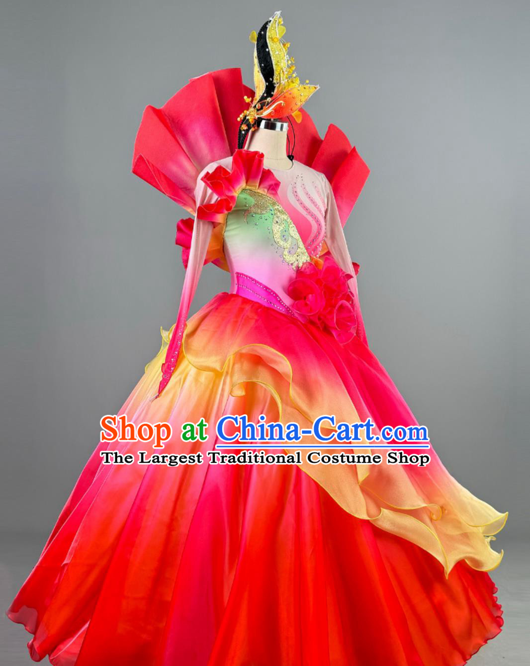 Opening Dance Big Flared Dress Song And Dance Modern Dance Chinese Style Dance Costume Gala Performance Formal Dress