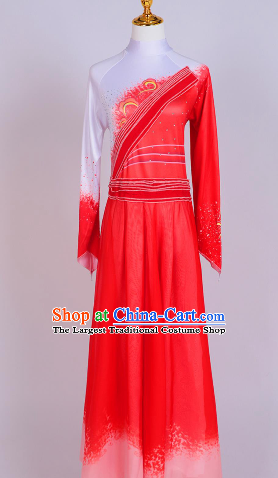 Chinese Dream Dance Costume Cultural Gala Annual Party Stage Performance Red Outfit Dance Song And Dance Clothing