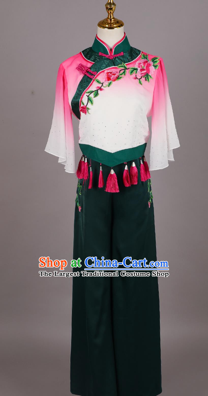 Chinese Classical Dance Clothing Jiaozhou Yangko Dance Costume Flower Drum Lantern Stage Performance Women Outfit