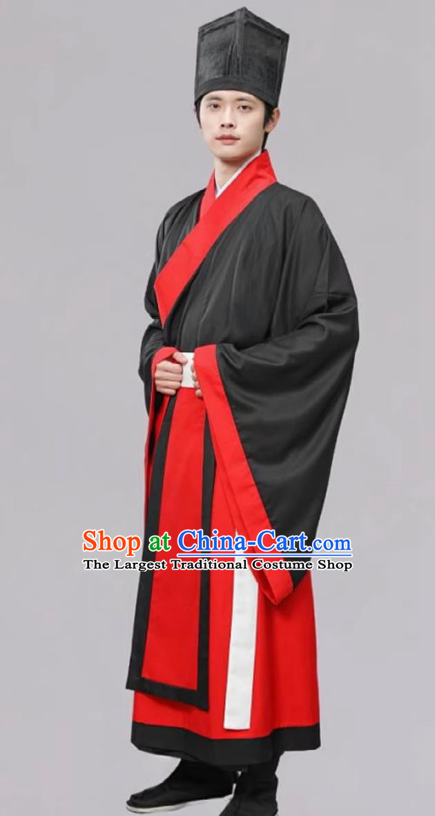 Men Zhiju Formal Attire Ancient Chinese Performance Costume Sacrificial Ceremony Confucius Ceremony Hanfu
