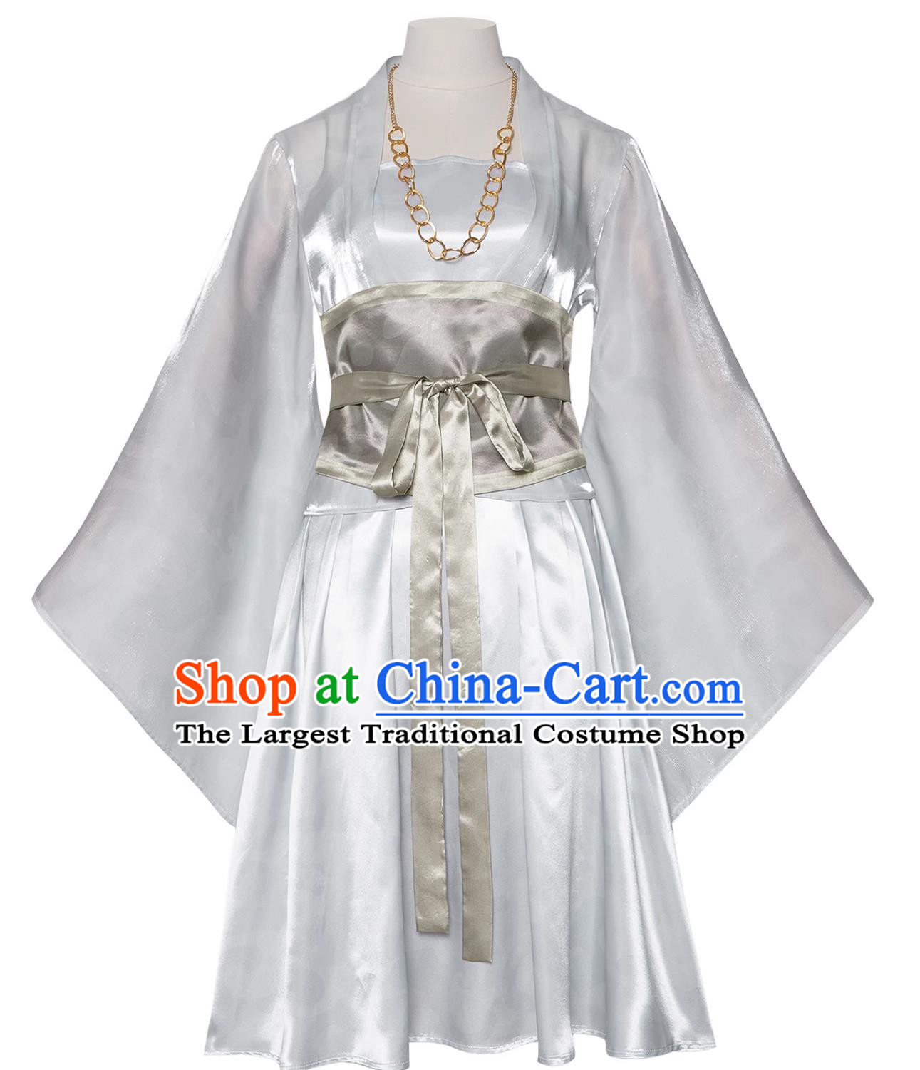 Nezha 2 Devil Child Chaos At Sea Cosplay Costume Crane Child White Dress Set
