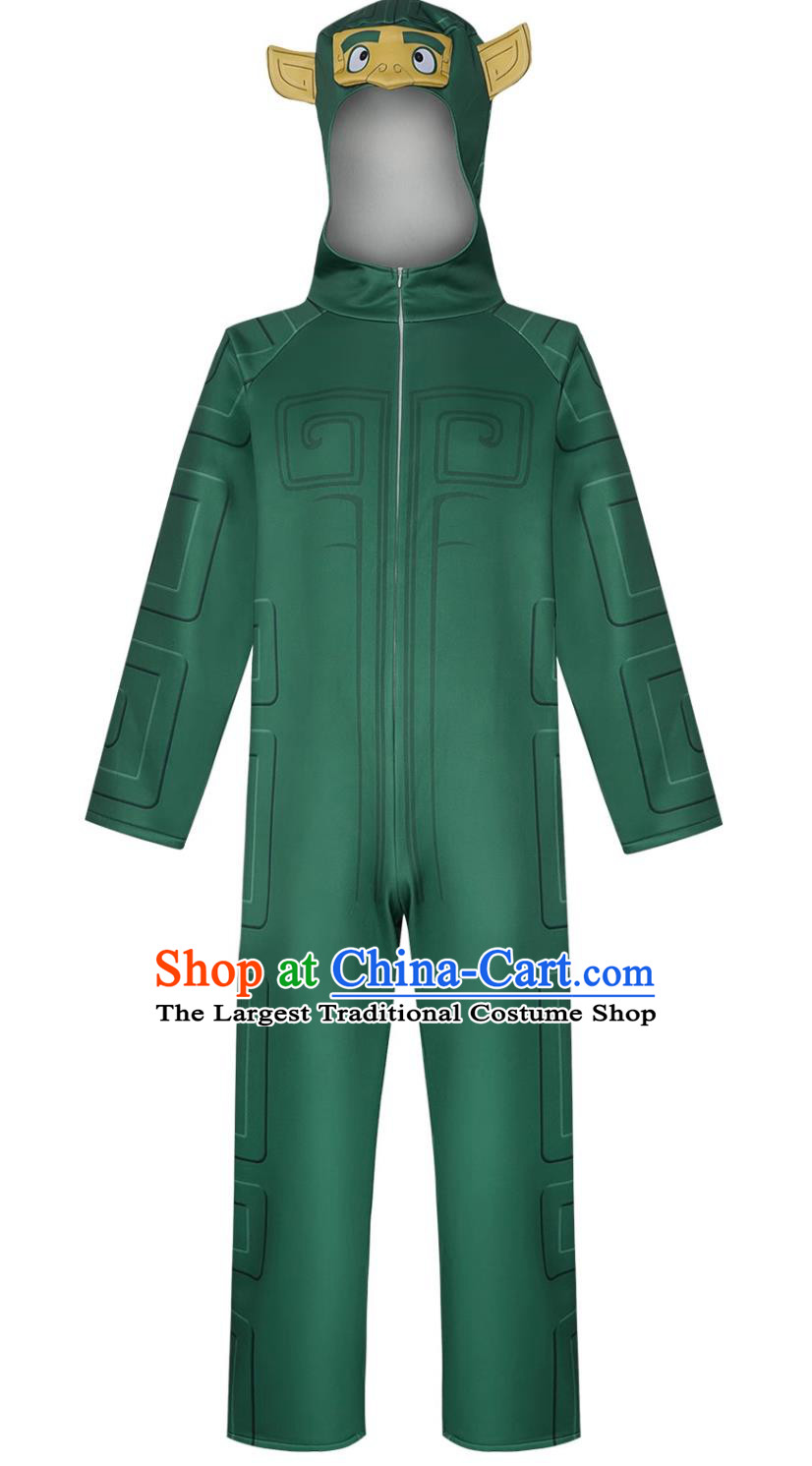 Nezha 2 Demon Child Havoc In The Sea Cosplay Costume Barrier Beast Green Set