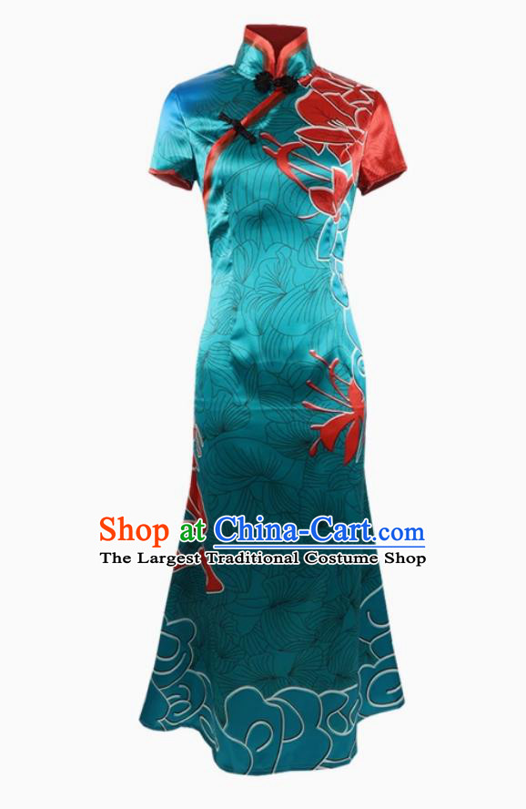 Identity V Cosplay Costume Geisha Bloody Queen Retro Guo Chao Republic Style Long Waist Cinched Qipao