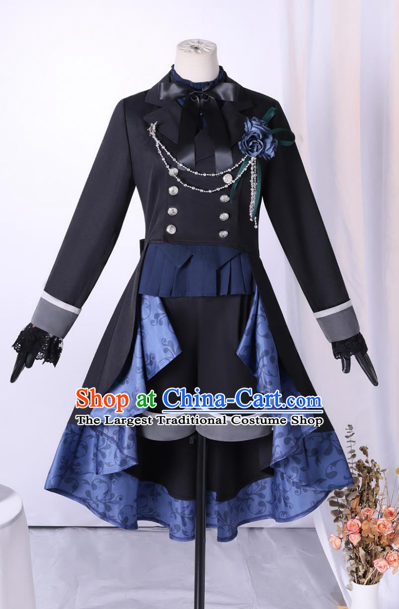 Black Butler Episode 21 Black Rose Ciel Phantomhive Cosplay Costume Anime Outfit