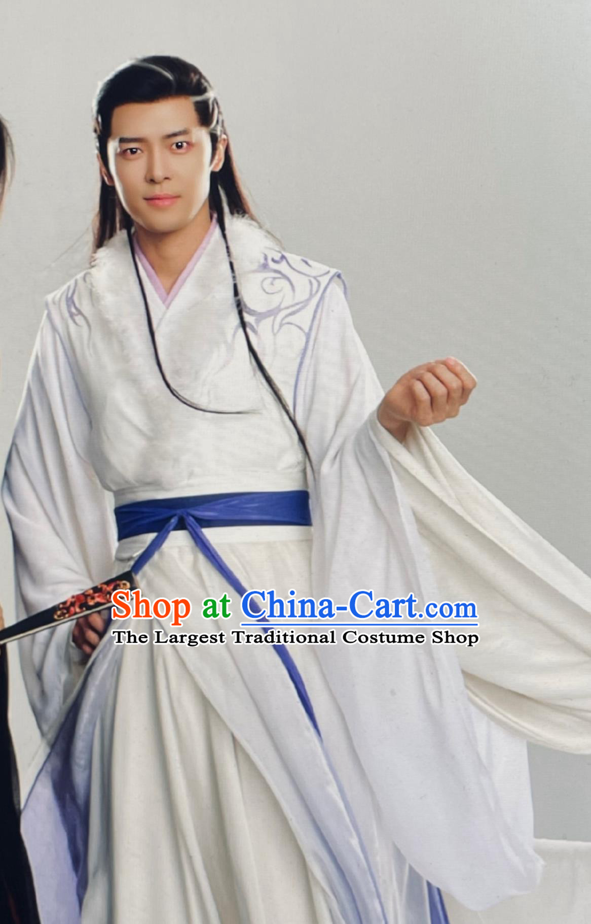 Chinese Ancient Young Childe Costume Drama Sword and Fairy Wolf Demon Xian Qing Clothing Traditional Swordsman Hanfu