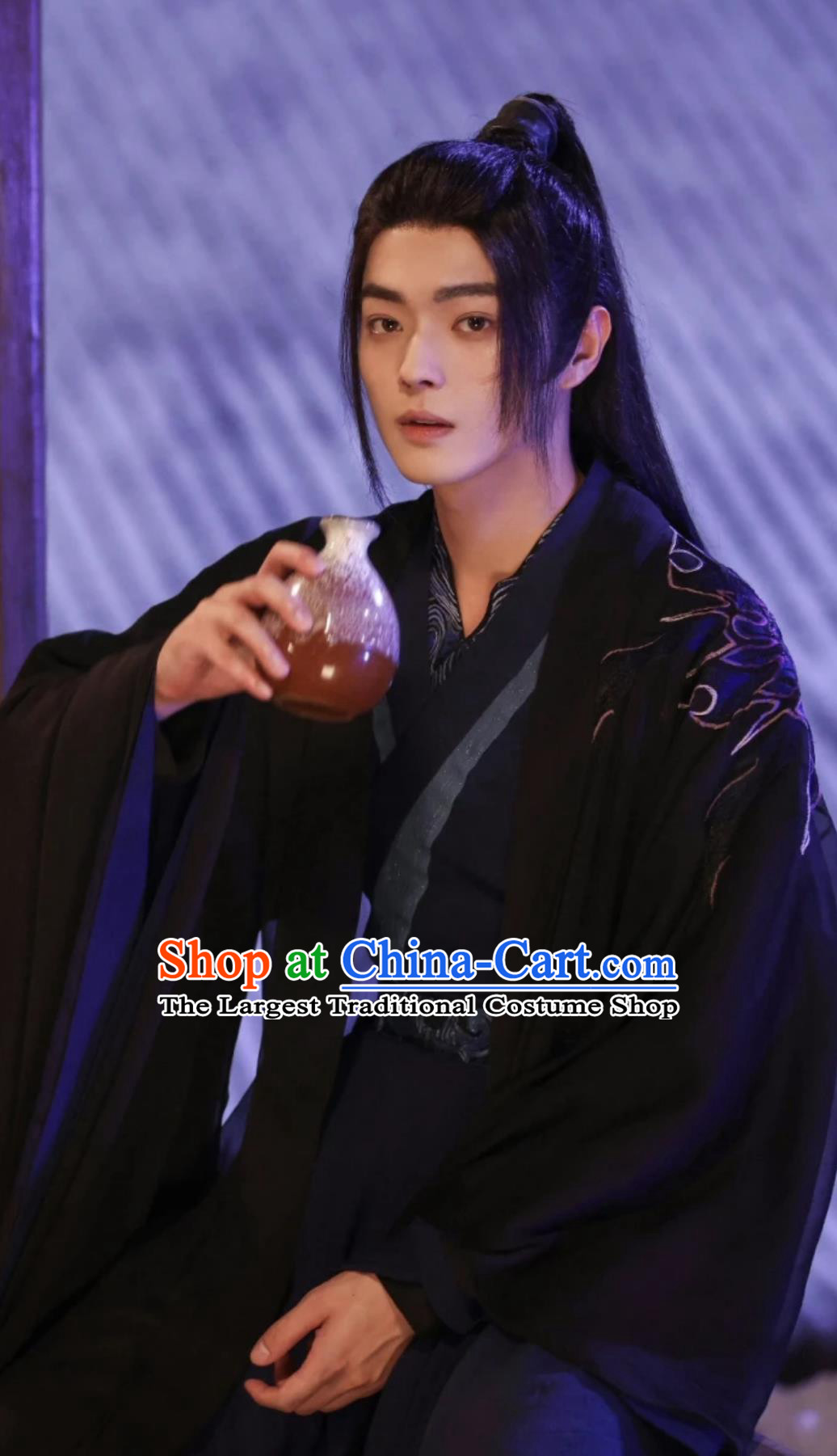 Traditional Swordsman Hanfu Chinese Ancient Royal Prince Costume Drama Sword and Fairy Warrior Yue Jin Zhao Clothing