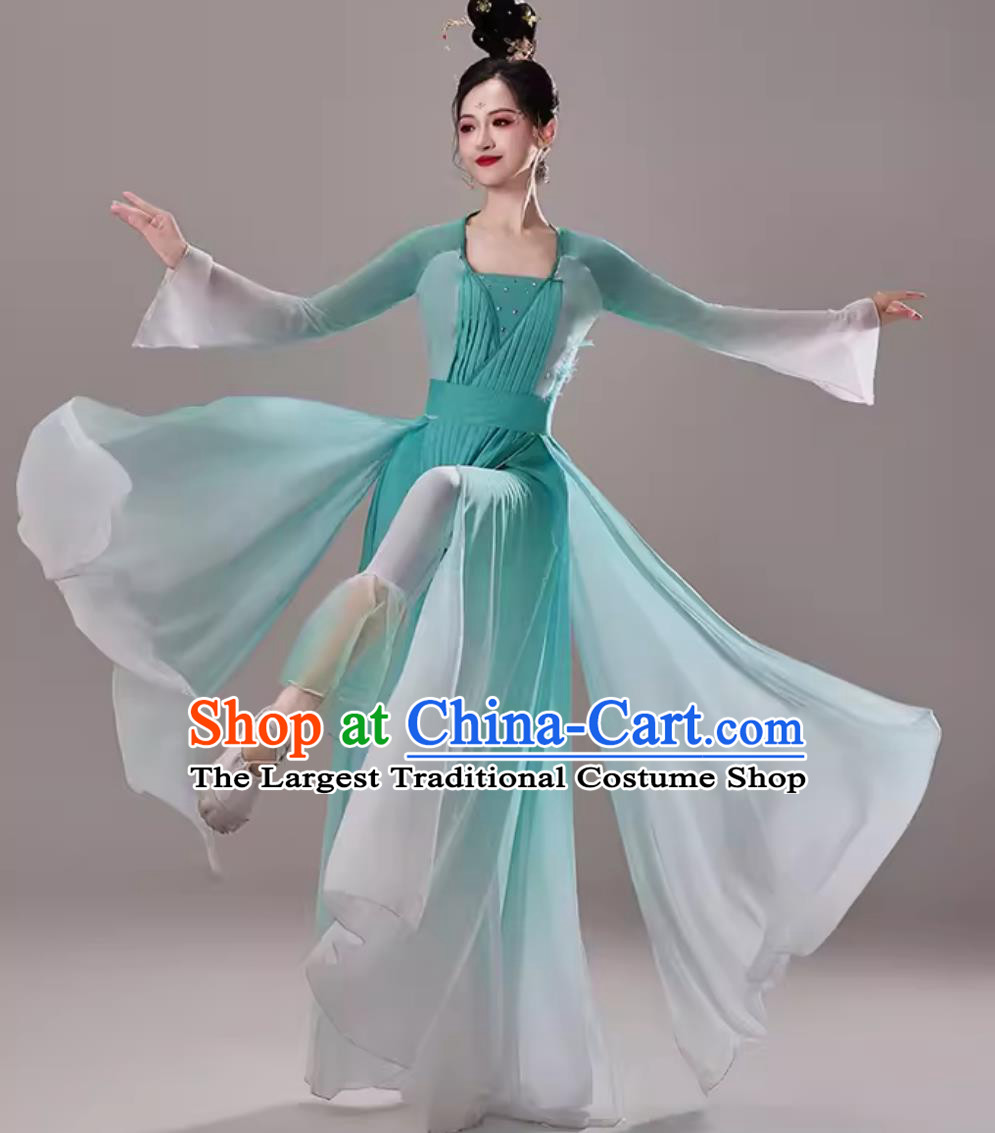 Classical Dance Performance Costume Women Chinese Han Tang Fan Dance Dress Art Exam Solo Dance Outfit