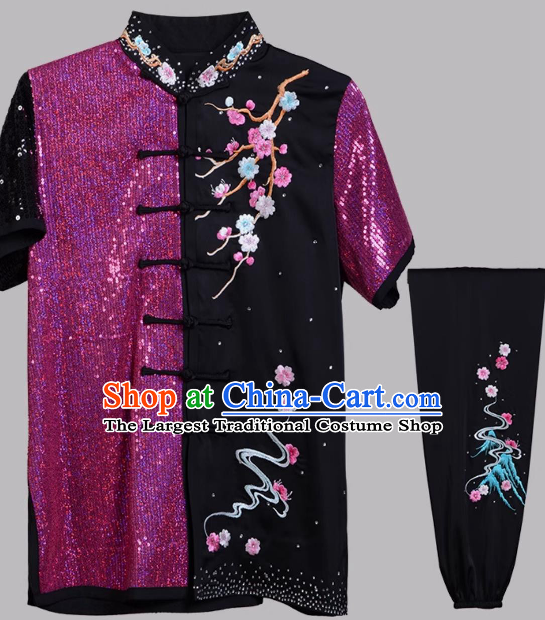 Wushu Changquan Colorful Uniform Kung Fu Competition Costume Sparkling Performance Outfit Chinese Martial Arts