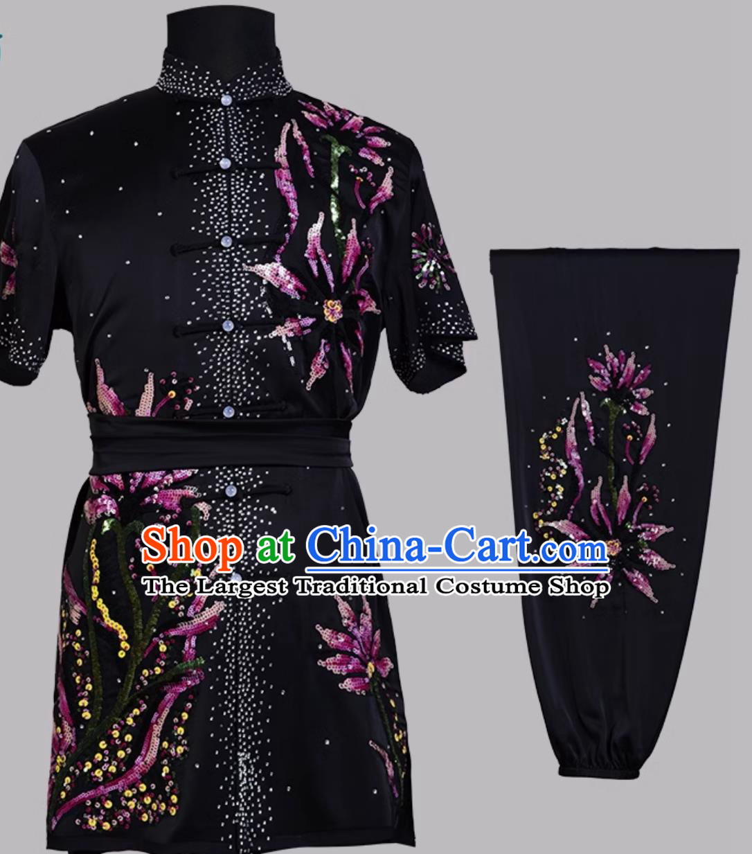 Professional Competition Uniform Changquan Costume Sparkling Colorful Suit Wushu Exam Performance Outfit
