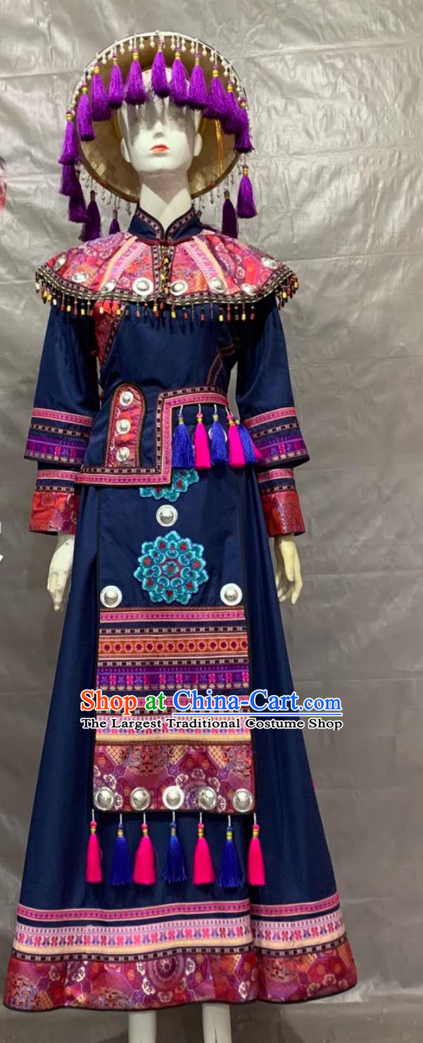 March Maonan Nationality Costume China Guangxi Performance Attire Maonan Nationality Suit Ethnic Minority Dress