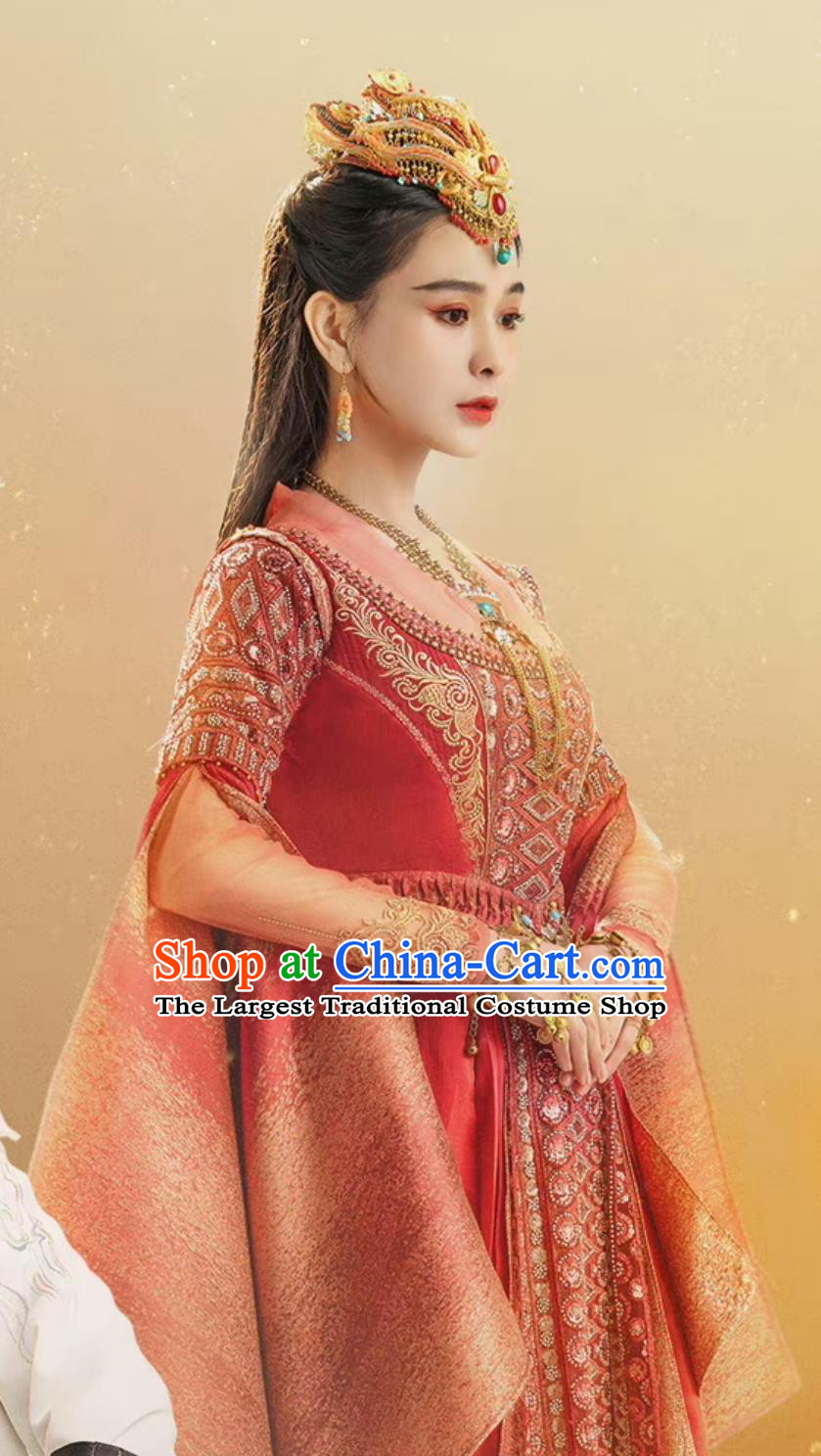 Chinese Traditional Attire Ancient Palace Woman Costume TV Series Fateful Love Princess Chu Fei Yan Clothing