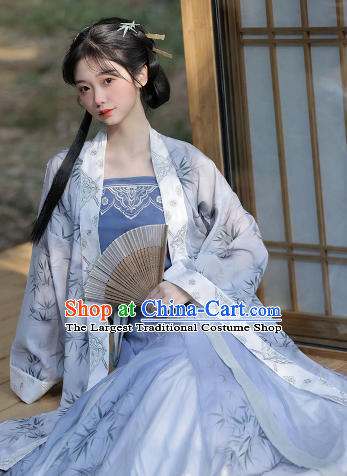 Traditional Chinese Attire Song Dynasty Hanfu Women Long Gown High Waist Skirt Complete Set