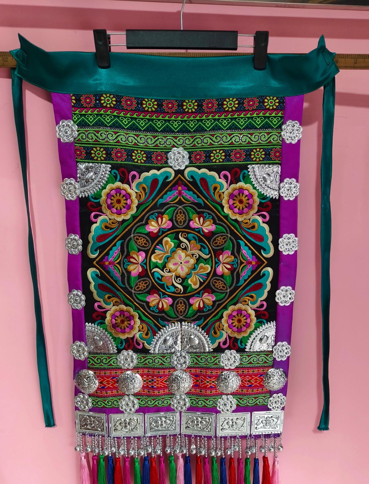 Traditional Dong Nationality Long Waist Wrap Dance Costume Chinese Ethnic Clothing