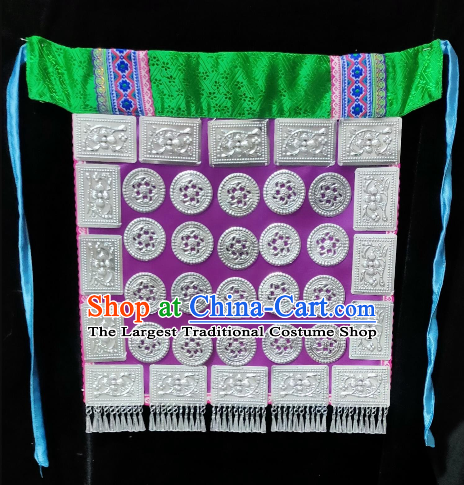 Chinese Ethnic Stage Costume Traditional Dong Children Waist Wrap