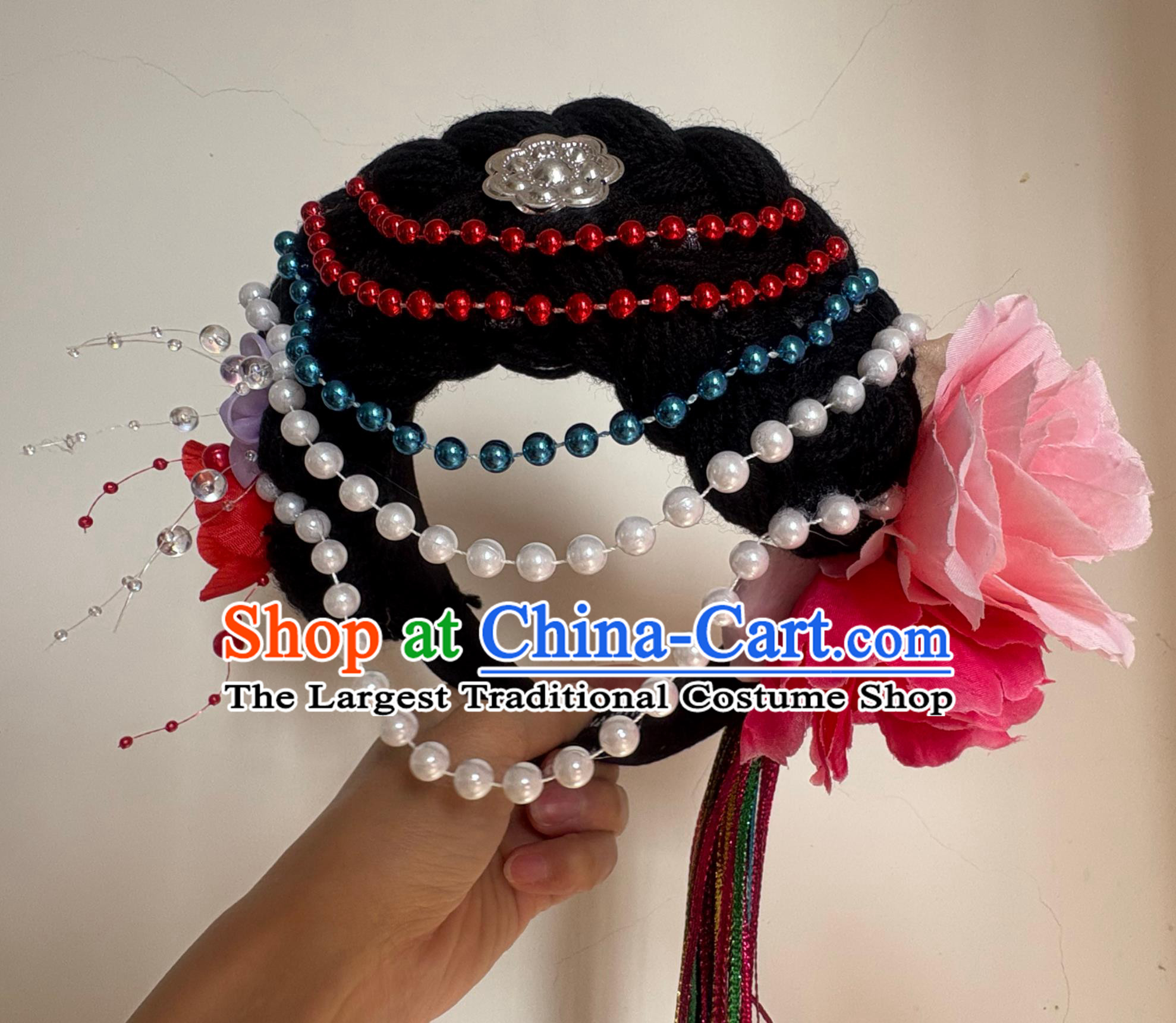Yunnan Lijiang Naxi Ethnic Daughter Kingdom Headwear Chinese Mosuo Minority Little Moon Hair Hoop