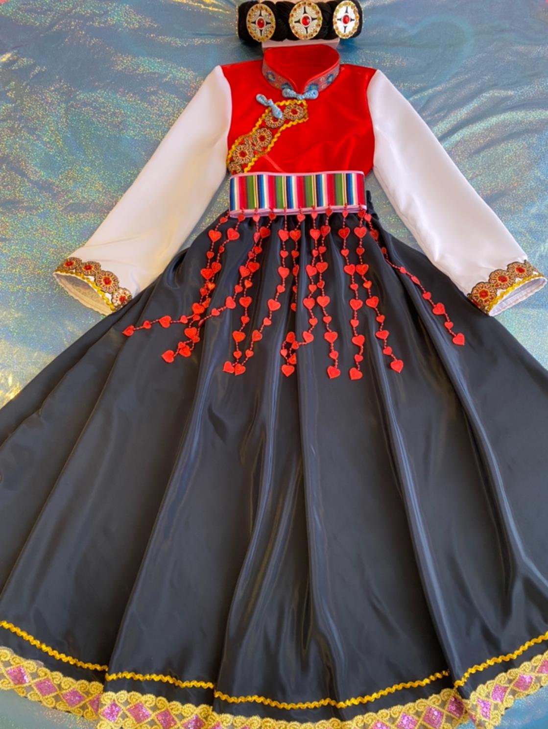 Yunnan Lijiang Ethnic Clothing Chinese Naxi Minority Costume Dance Outfit