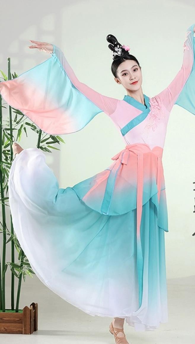 Calling Fish Clear Song Han Tang Classical Dance Costume Women Group Dance Clothing Fairy Dance Dress