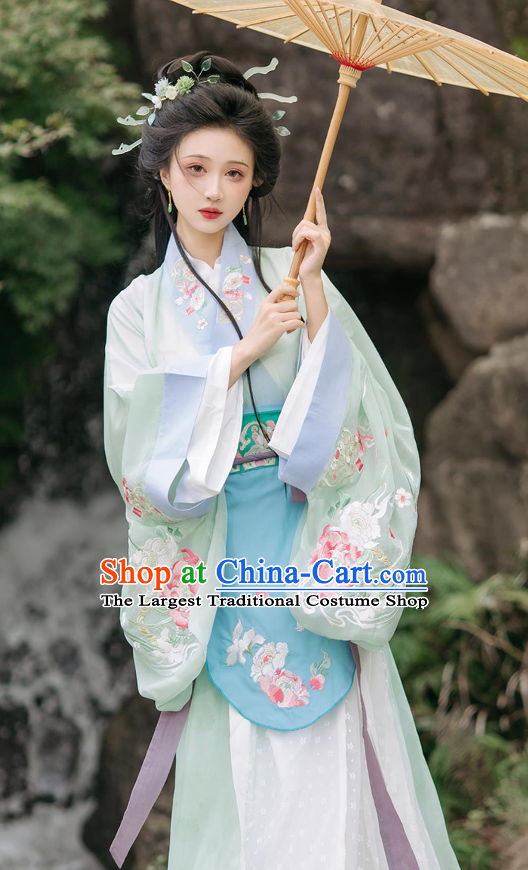 Wei Jin Style Hanfu Women Wei Shang Cross Collar Ru Qun Ancient Chinese Costumes Complete Set