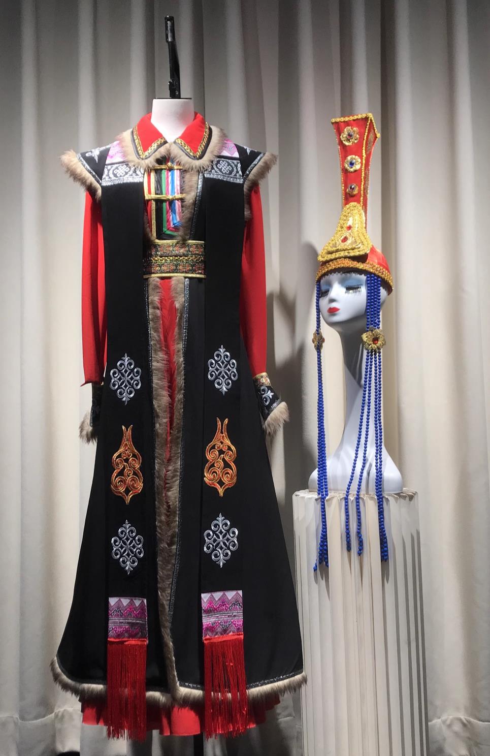Mongolian Ceremonial Dance Opening Costume Chinese Ethnic Folk Performance Outfit