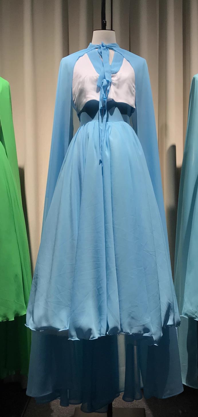 Blue Guyu Dance Group Dance Clothing 12th Lotus Award Korean Ethnic Women Group Dance Performance Costume