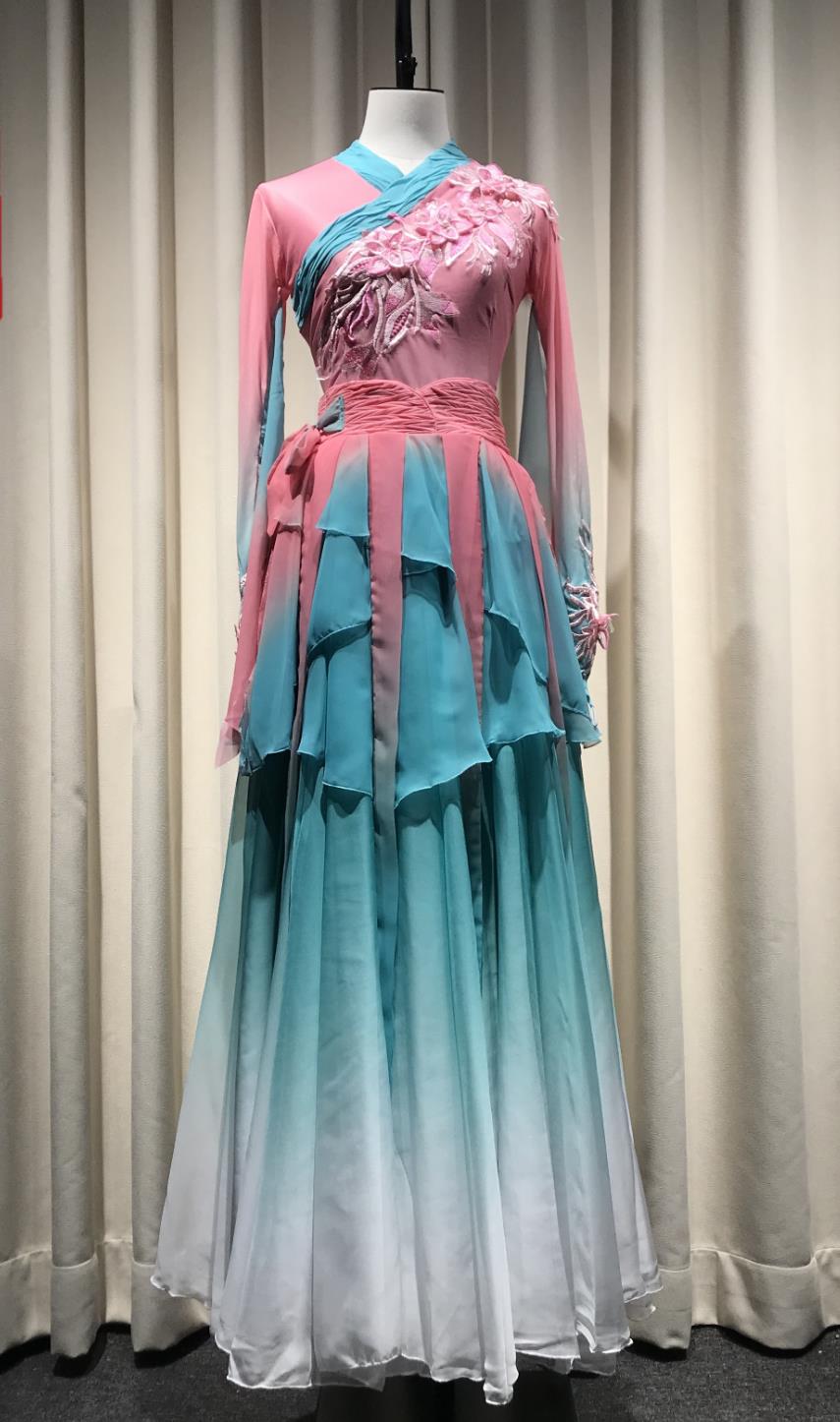 Group Dance Female Art Exam Dress Huan Yu Qing Ge Han Tang Classical Dance Costume Fairy Large Swing Dance Attire